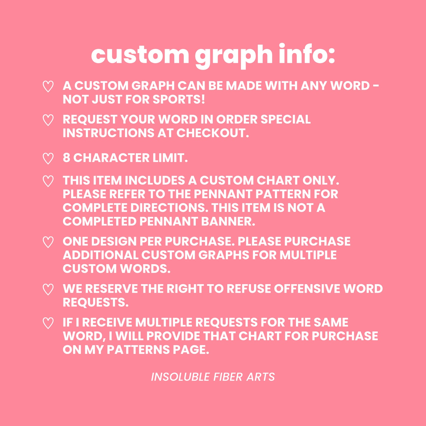 Custom Pennant Chart (Colorwork Chart Only)