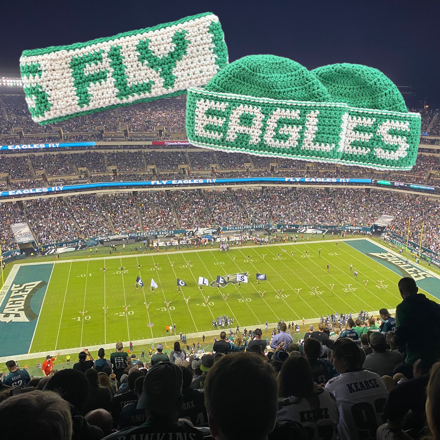 CROCHET PATTERN - FLY EAGLES Beanie and Headband
