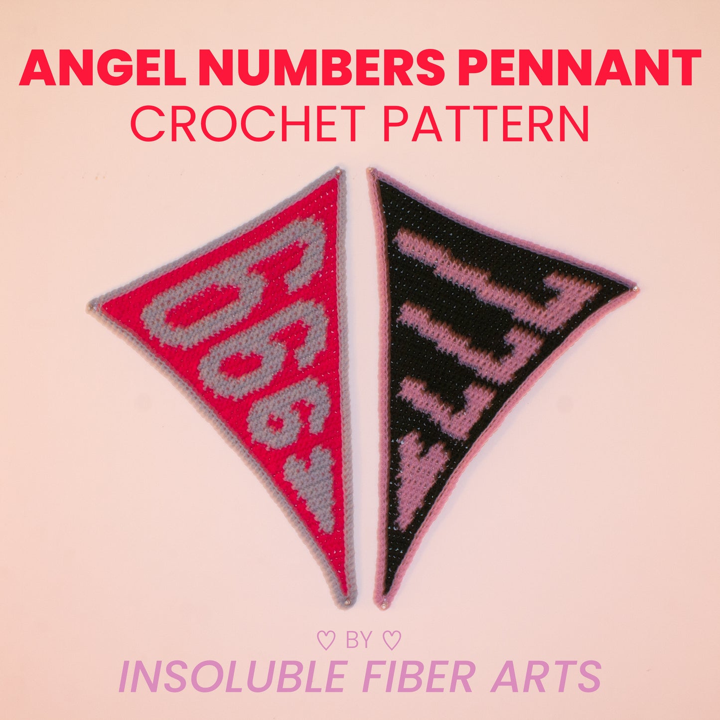 CROCHET PATTERN - ANGEL NUMBERS PENNANT