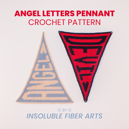 CROCHET PATTERN - ANGEL LETTERS PENNANT