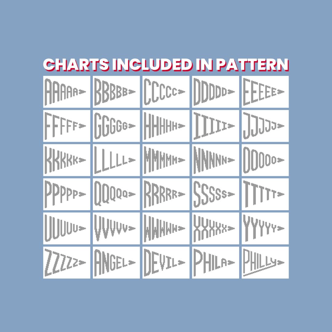 CROCHET PATTERN - ANGEL LETTERS PENNANT