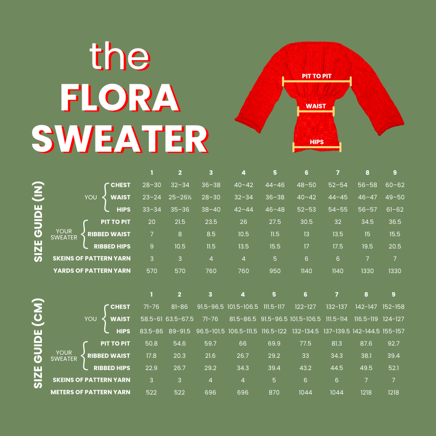 KNIT PATTERN - FLORA SWEATER
